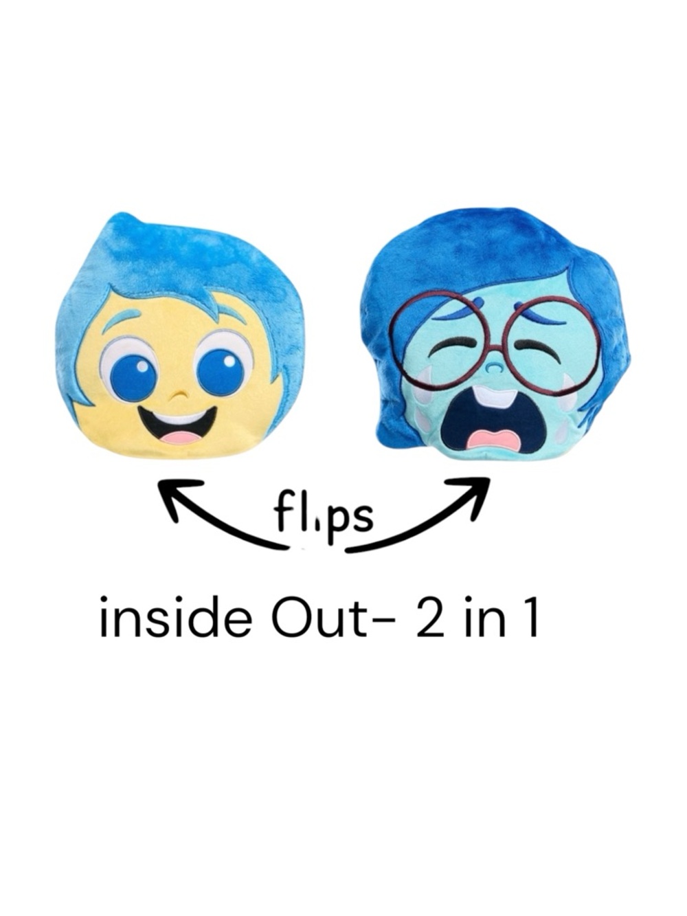 NWT Inside Out Flip Emotion Pillow